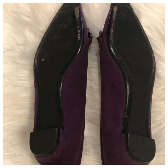 PRADA PLUM POINTED TOE SLIGHT HEEL FLATS - Picture 6 of 7